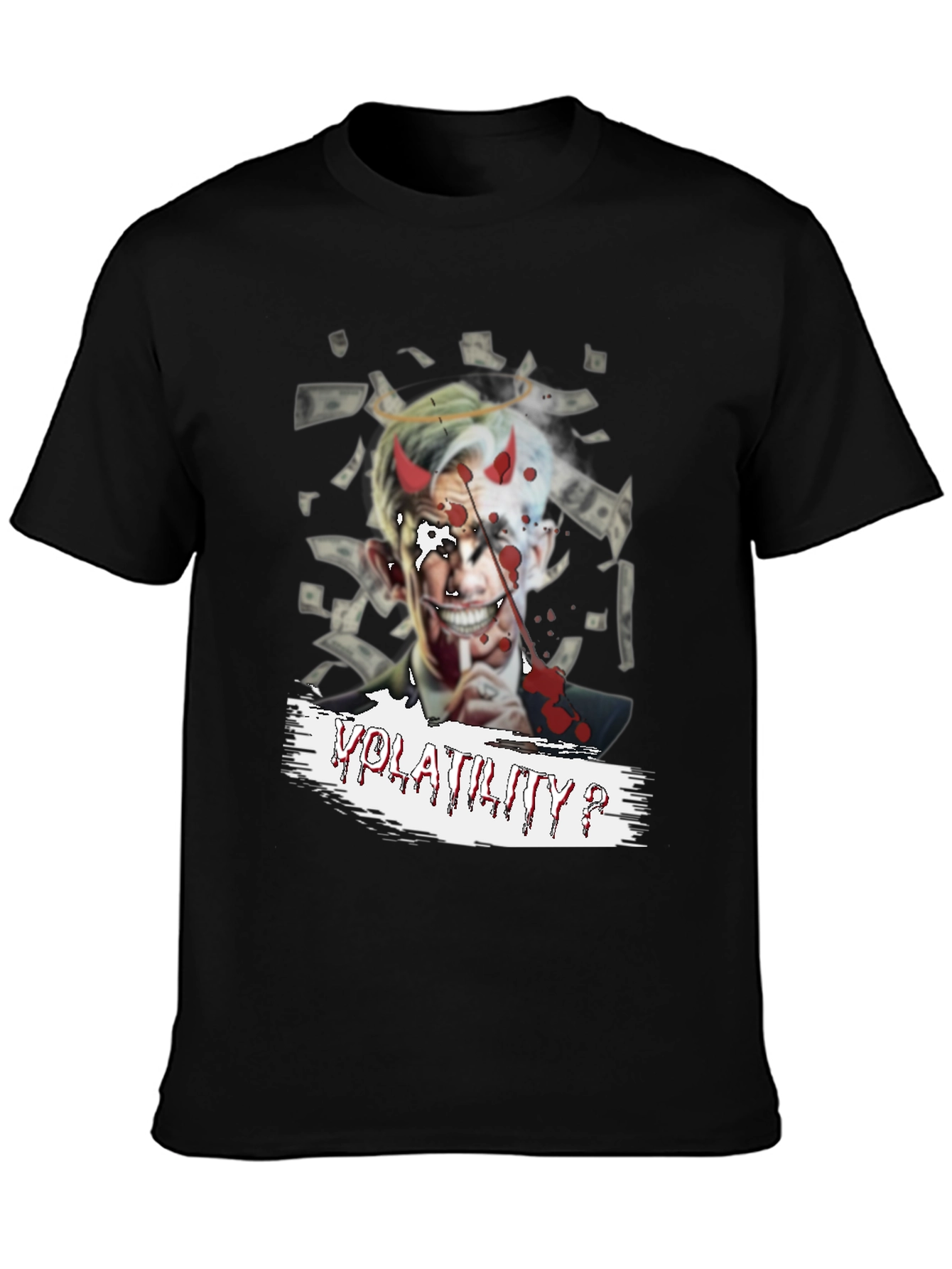 Volatility? Graphic Print Black T-Shirt