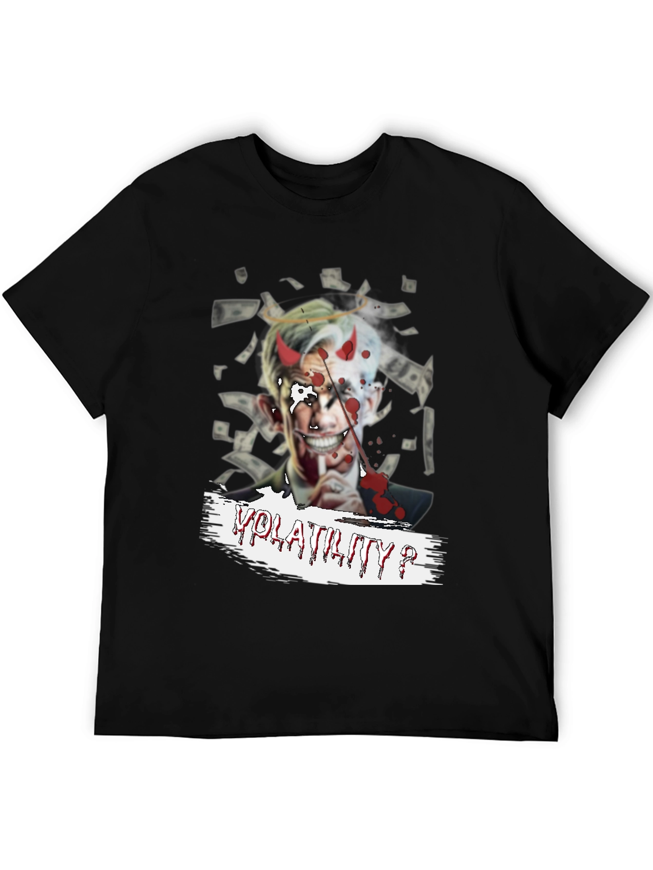 Volatility? Graphic Print Black T-Shirt