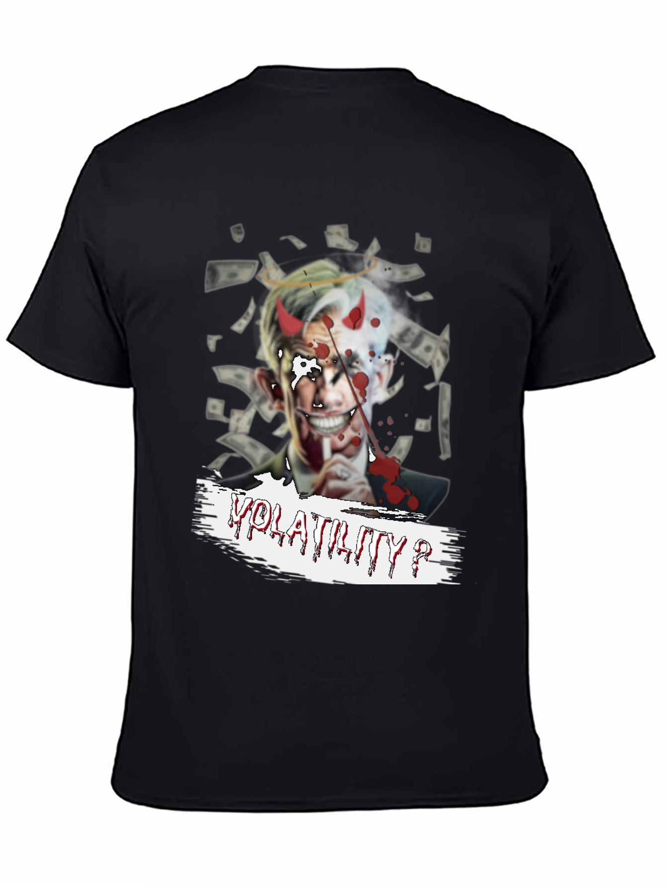 Volatility? Graphic Print Black T-Shirt