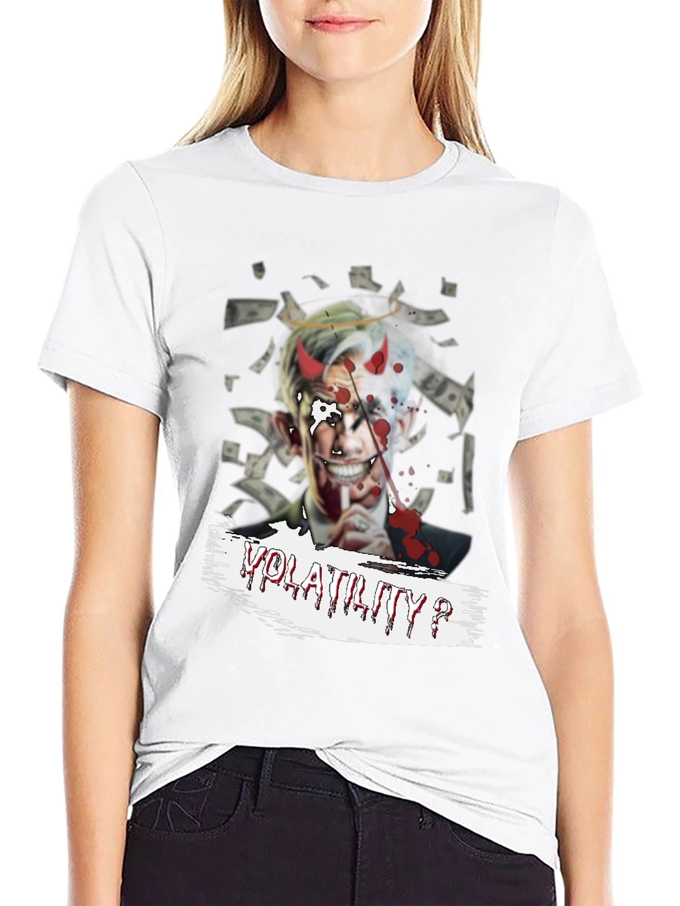 Volatility? Graphic Print Black T-Shirt