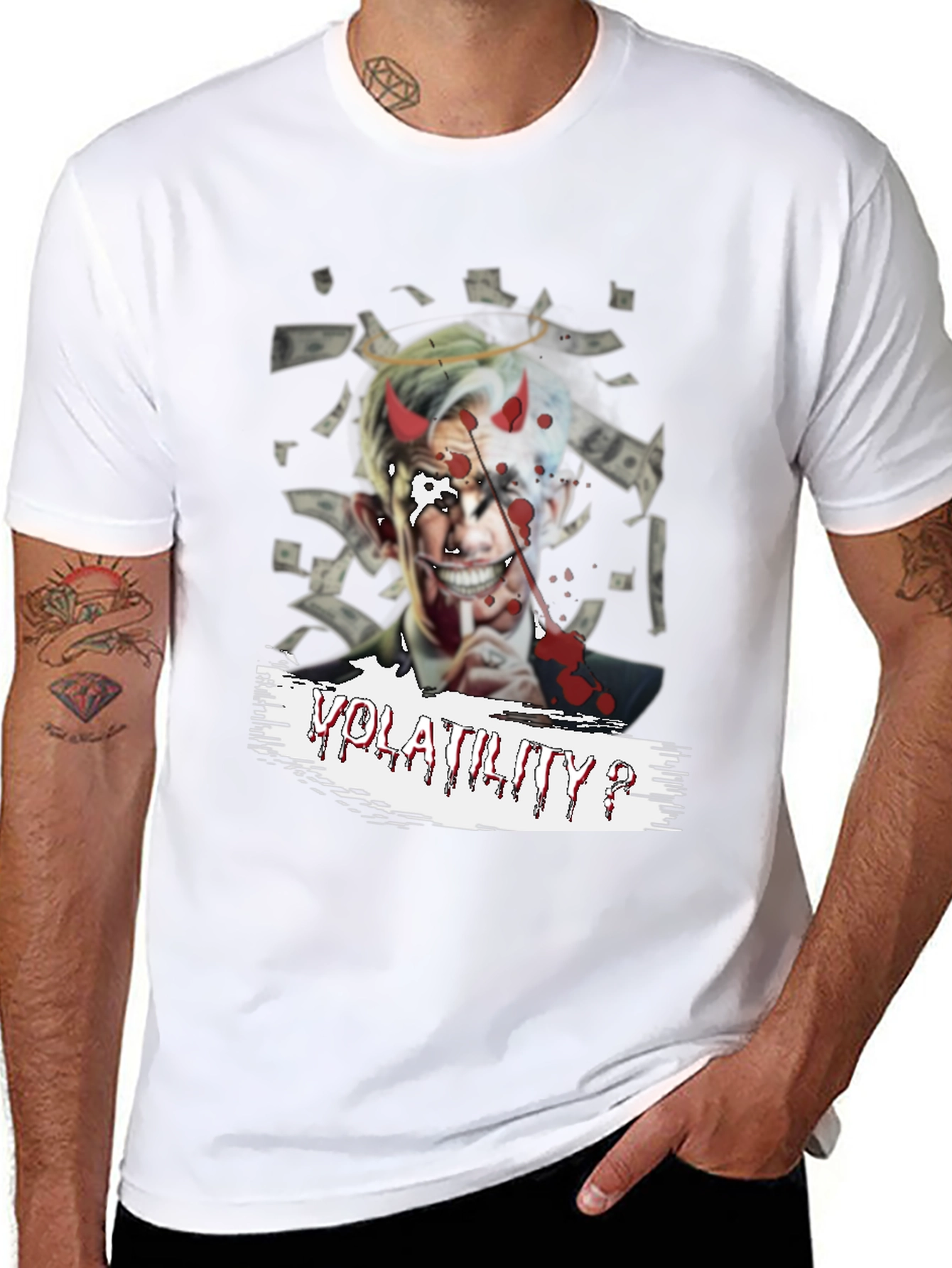 Volatility? Graphic Print Black T-Shirt