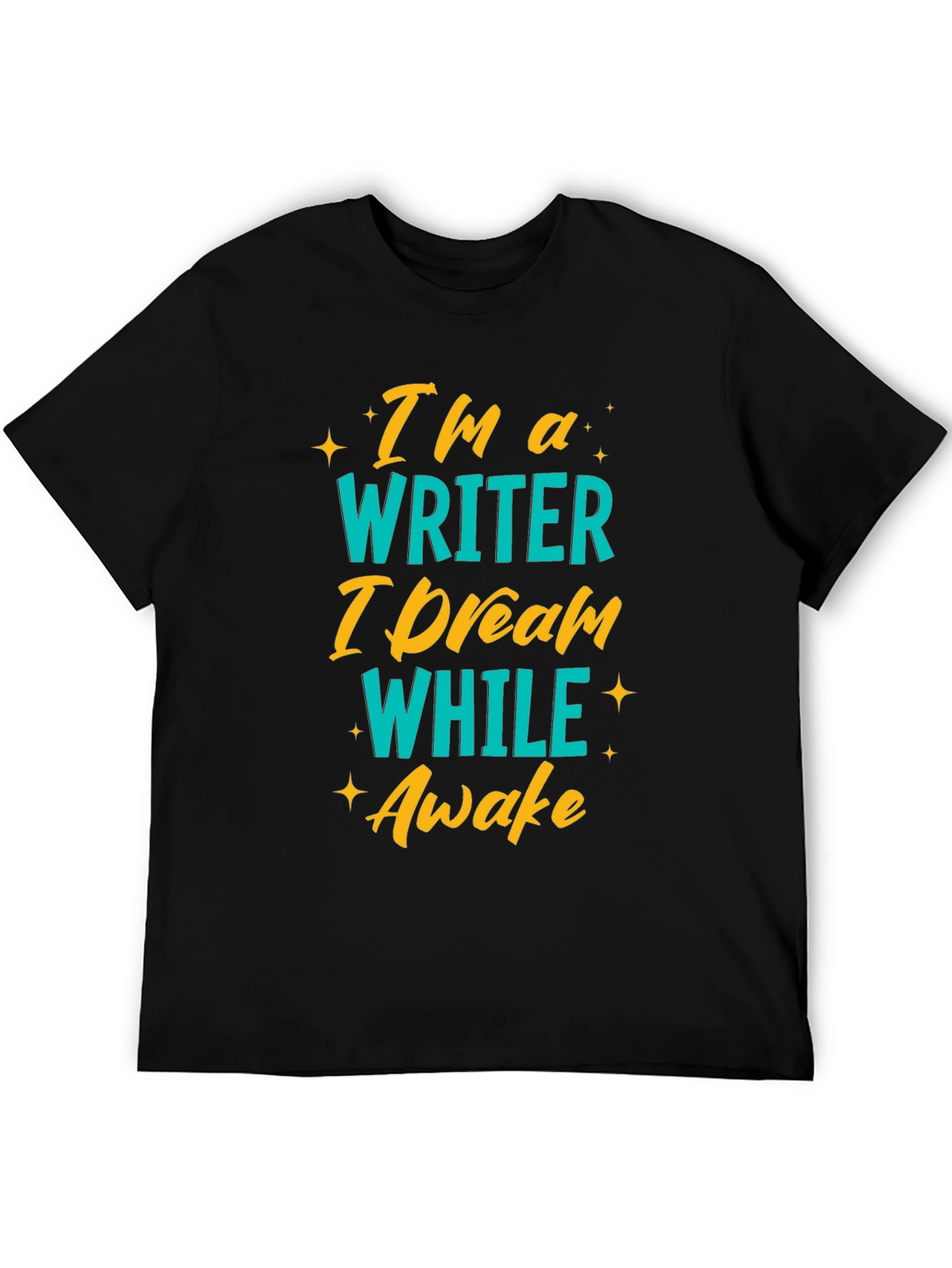 Writer Dreamer Graphic Tee - Black Cotton T-Shirt
