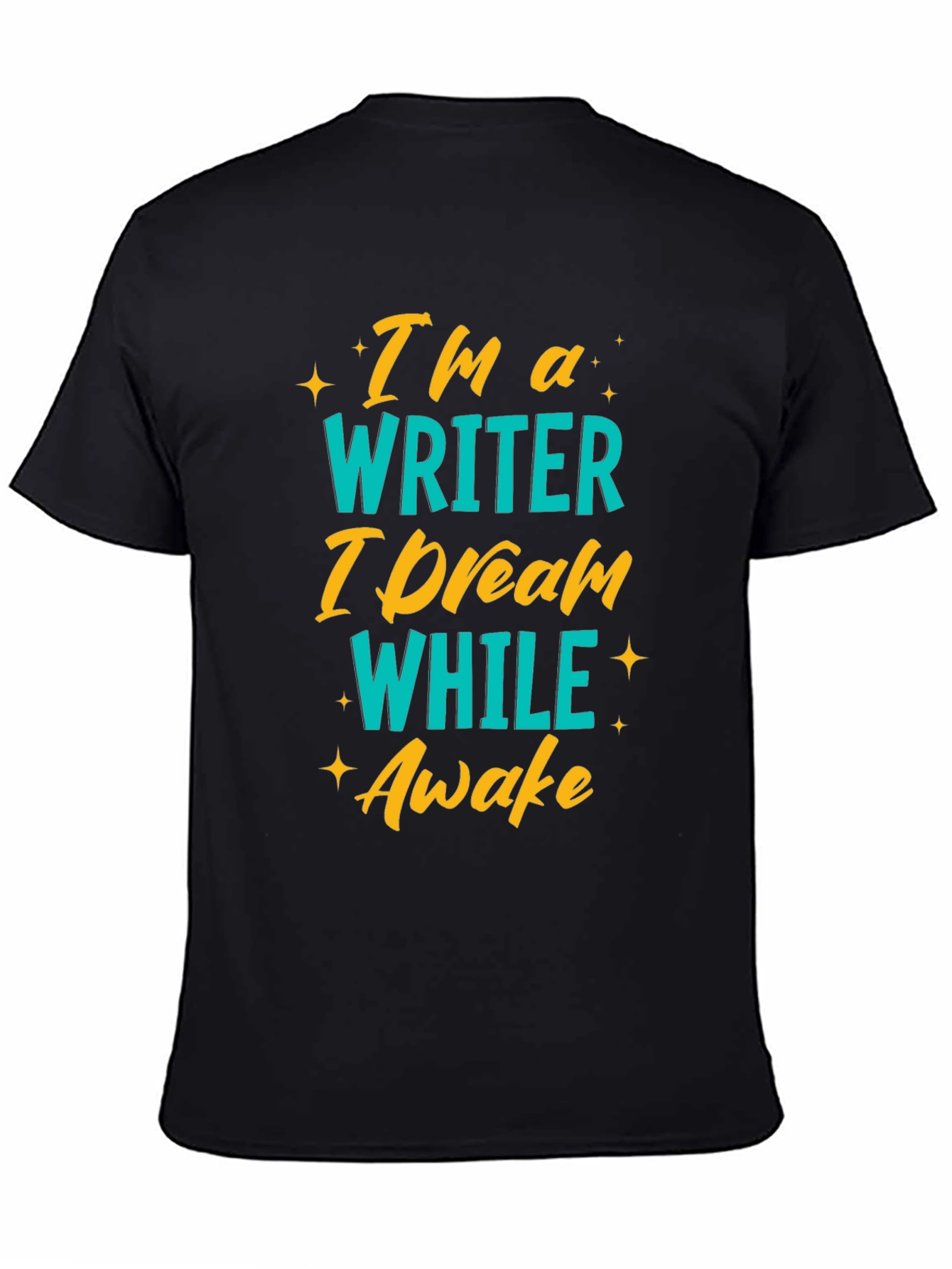 Writer Dreamer Graphic Tee - Black Cotton T-Shirt