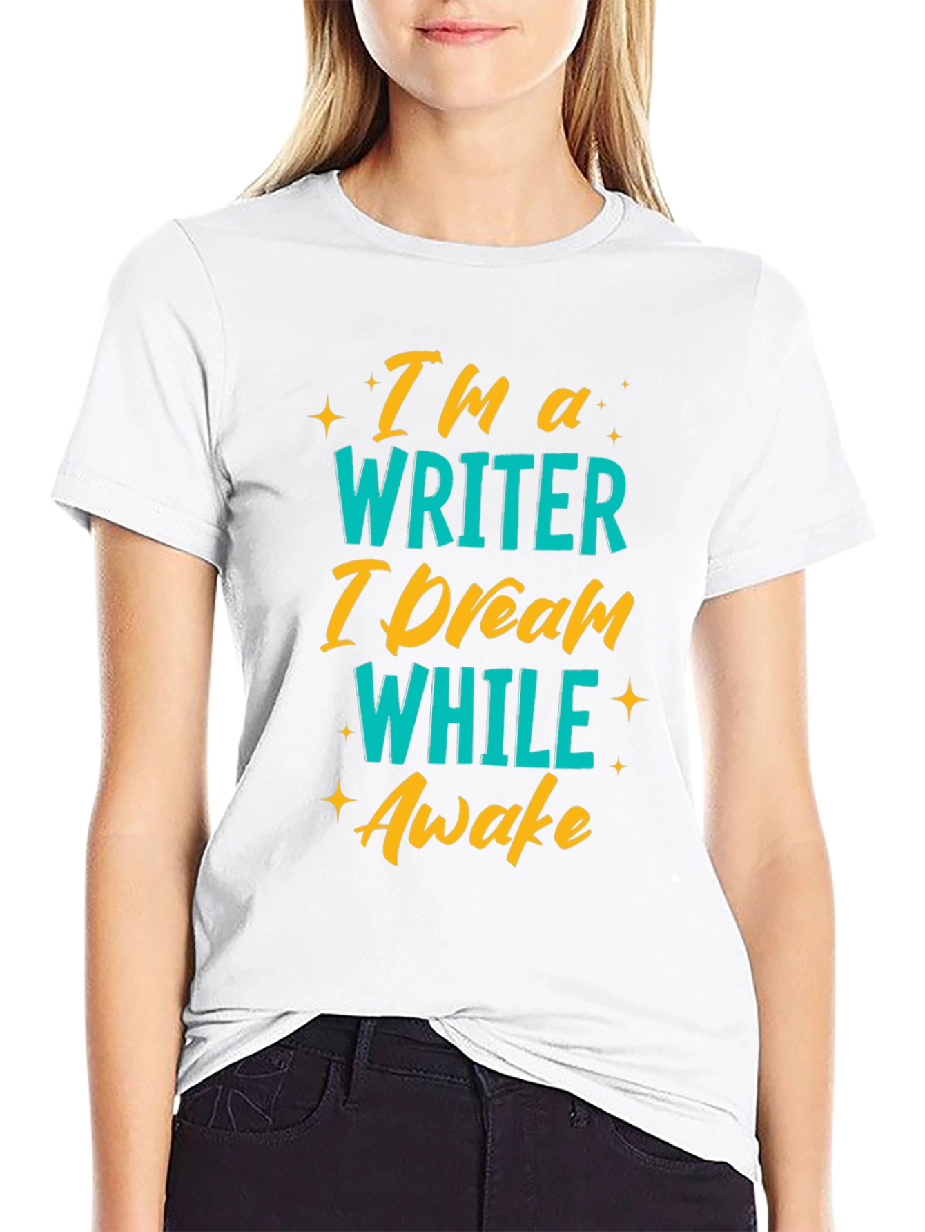 Writer Dreamer Graphic Tee - Black Cotton T-Shirt