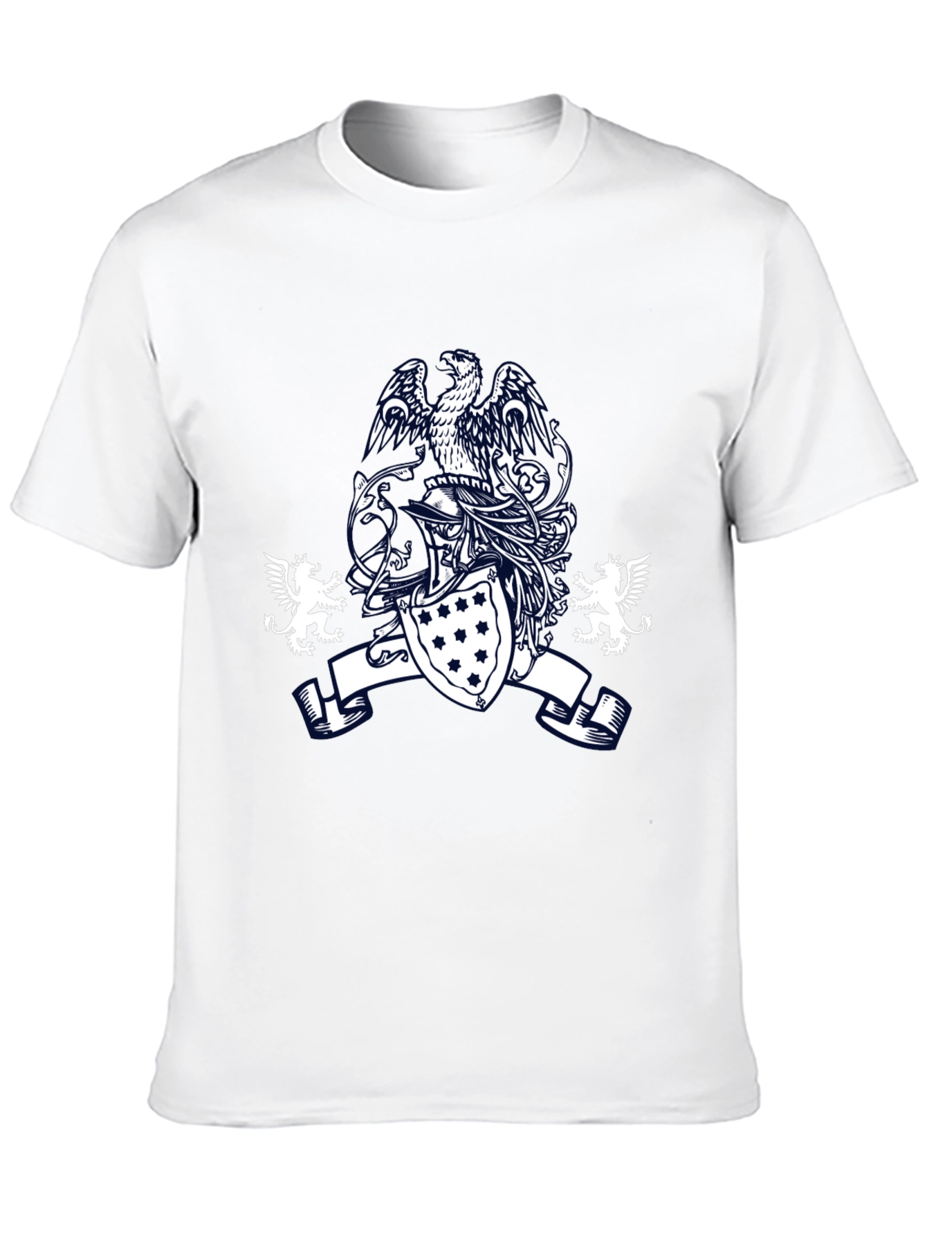 Heraldic Eagle Shield Graphic Black T-Shirt