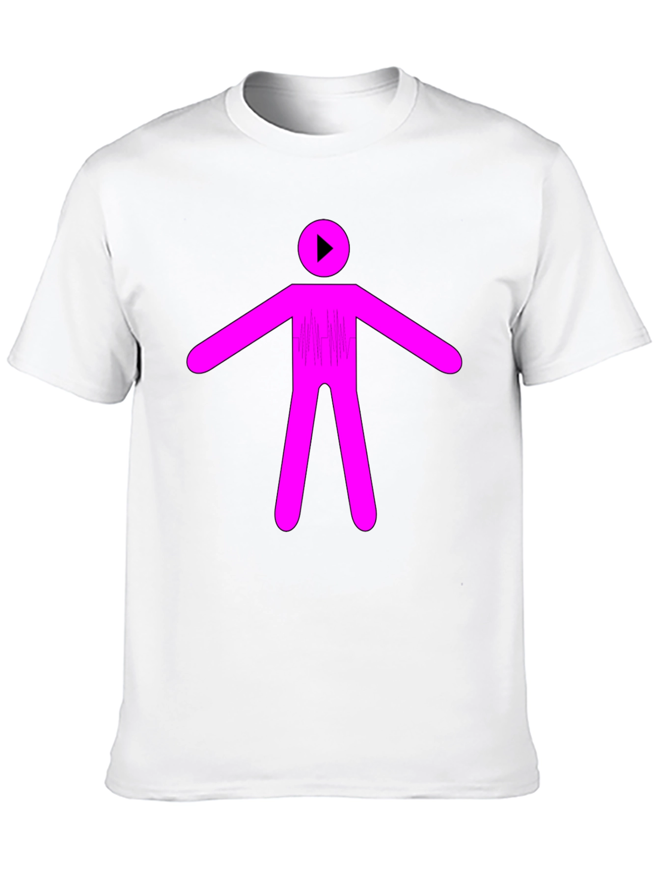 Abstract Stick Figure Graphic T-Shirt