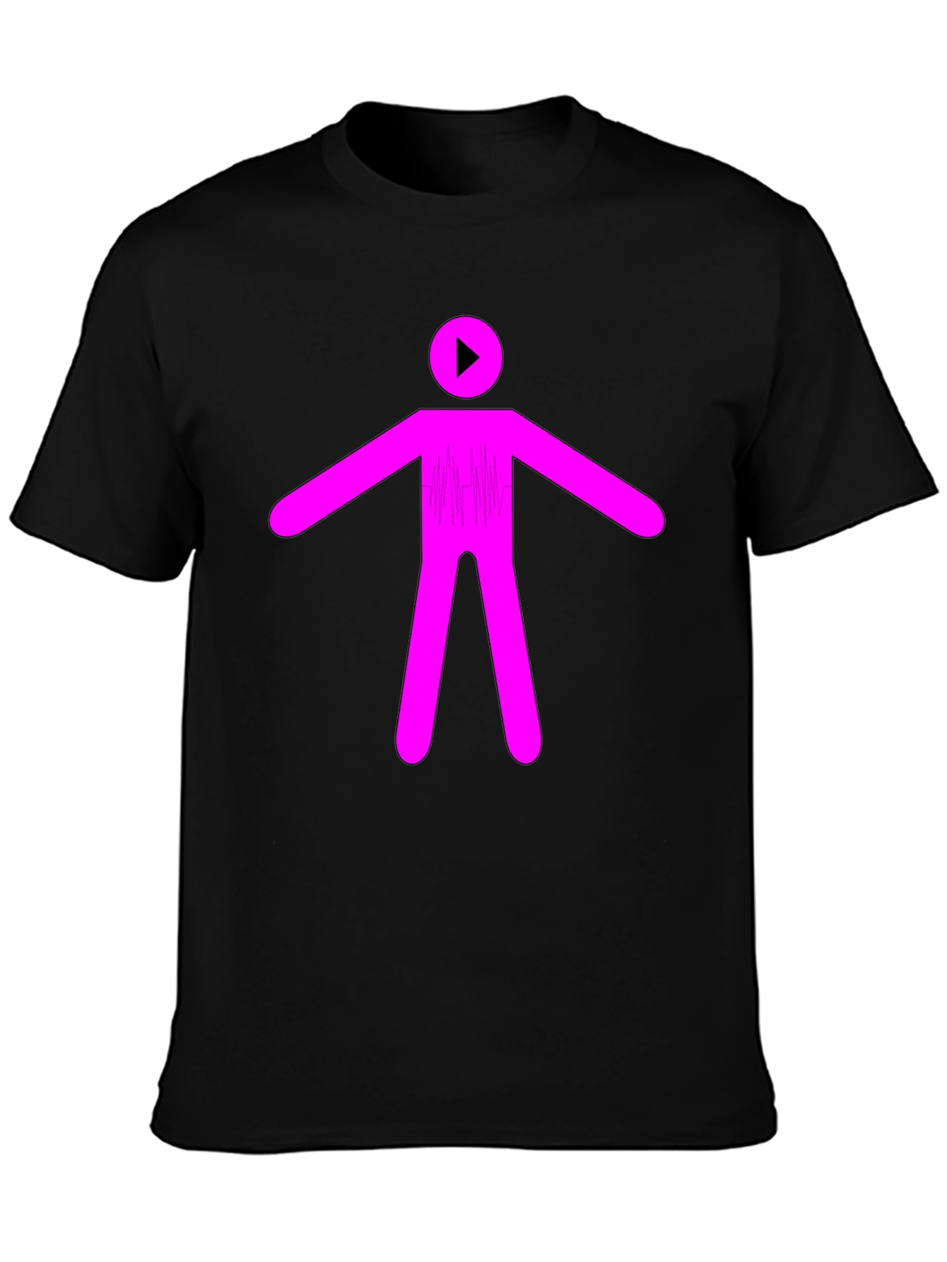 Abstract Stick Figure Graphic T-Shirt