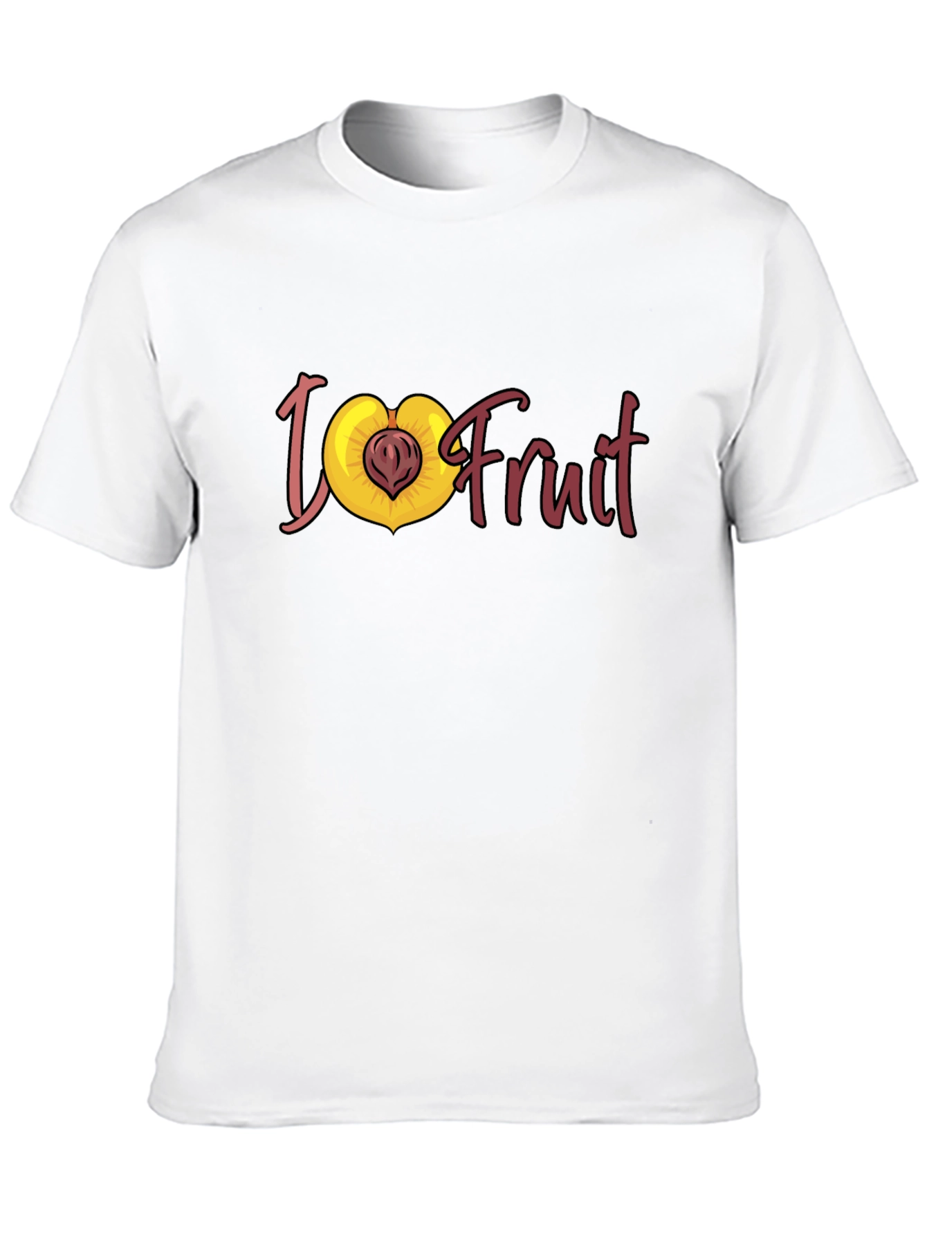 I Love Fruit T-Shirt - Peach Graphic Tee
