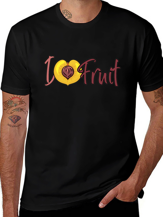 I Love Fruit T-Shirt - Peach Graphic Tee