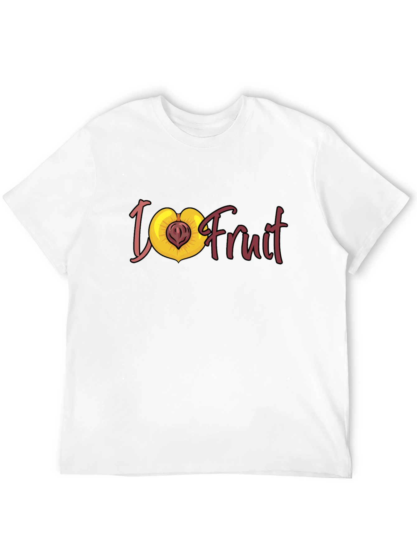 I Love Fruit T-Shirt - Peach Graphic Tee