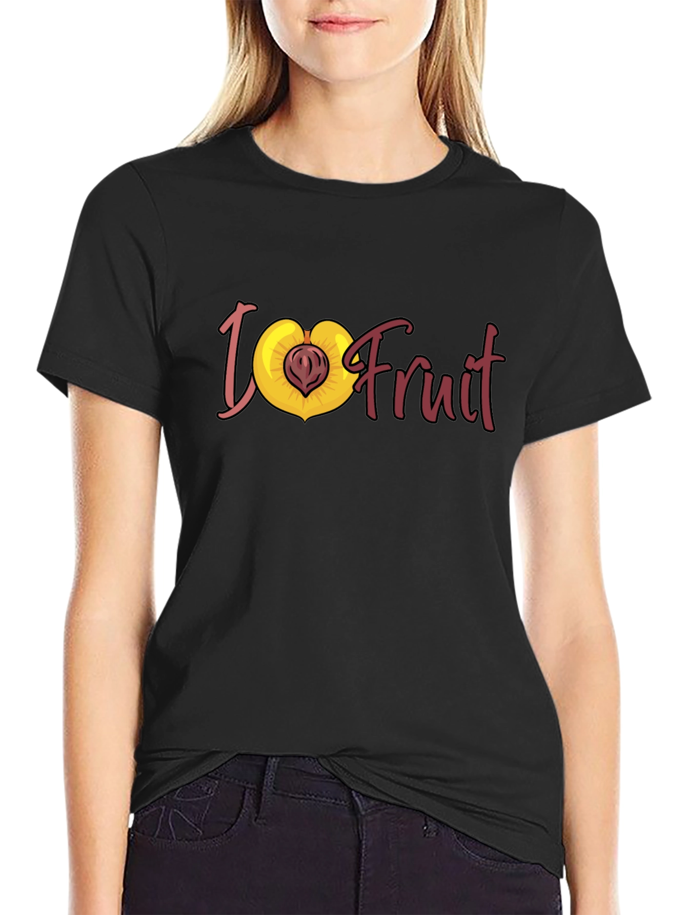 I Love Fruit T-Shirt - Peach Graphic Tee