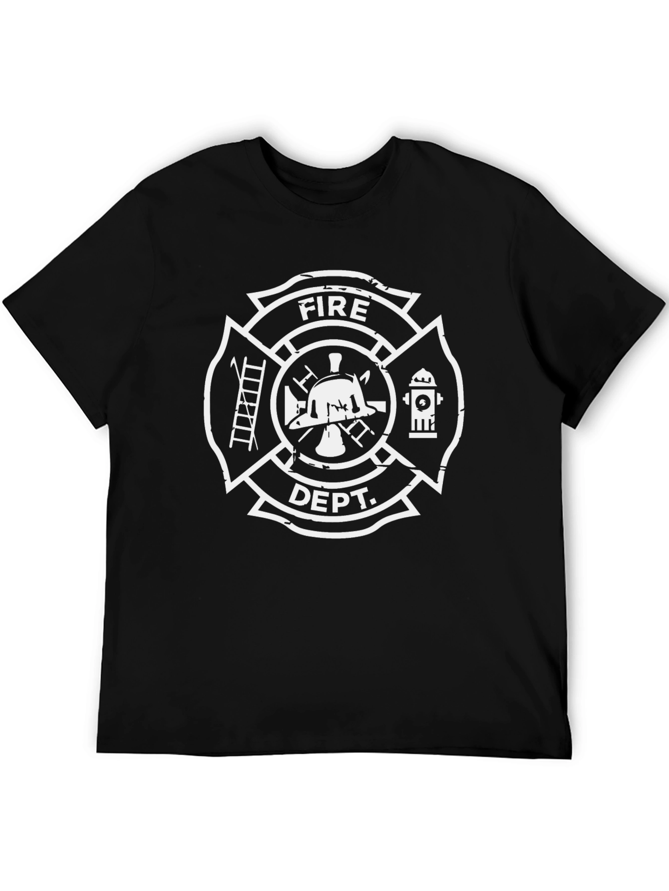Fire Dept. Maltese Cross Graphic T-Shirt