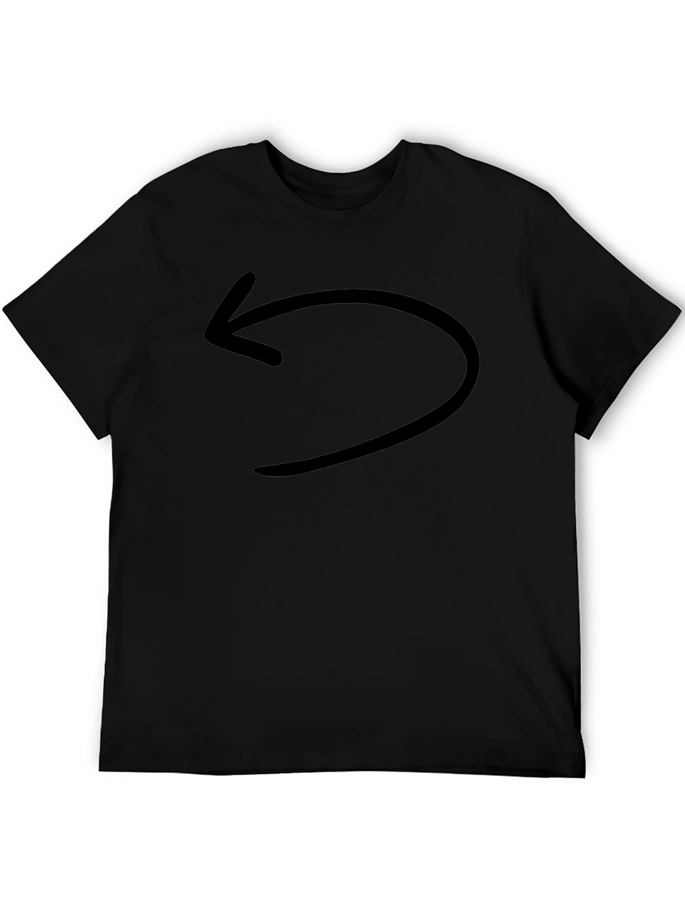 Black T-Shirt with Arrow Graphic