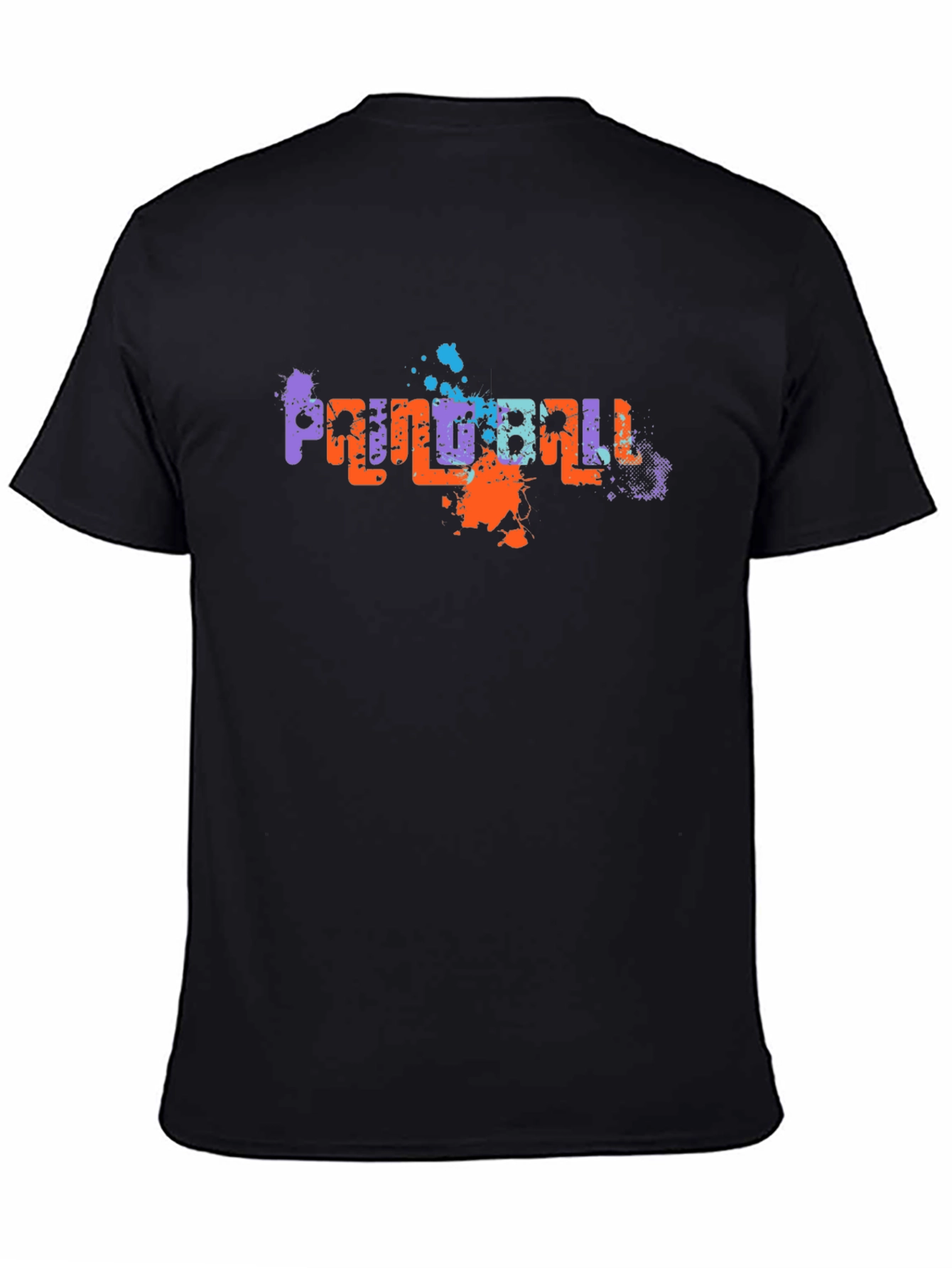 Paintball Splatter Graphic Black T-Shirt
