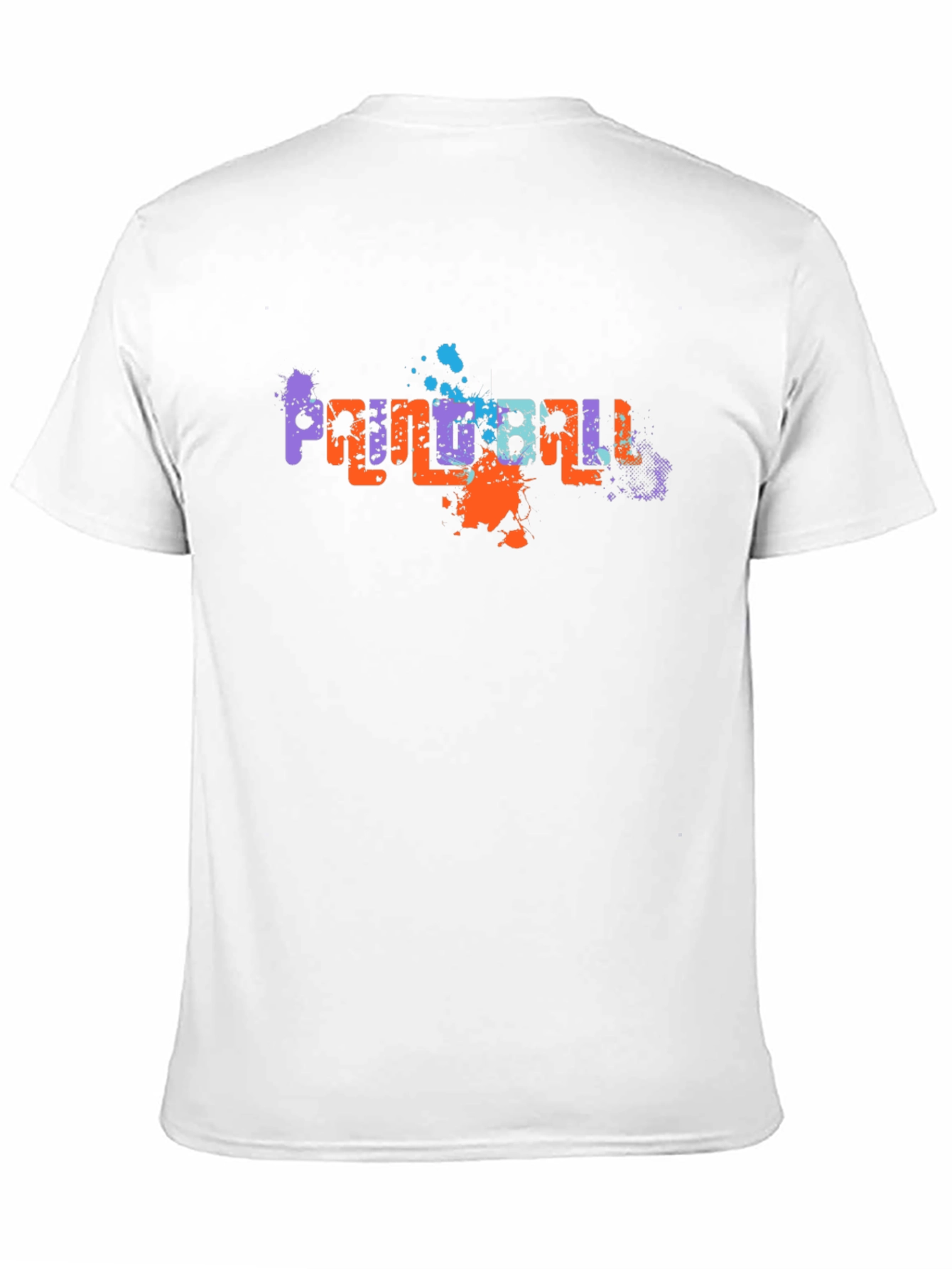 Paintball Splatter Graphic Black T-Shirt