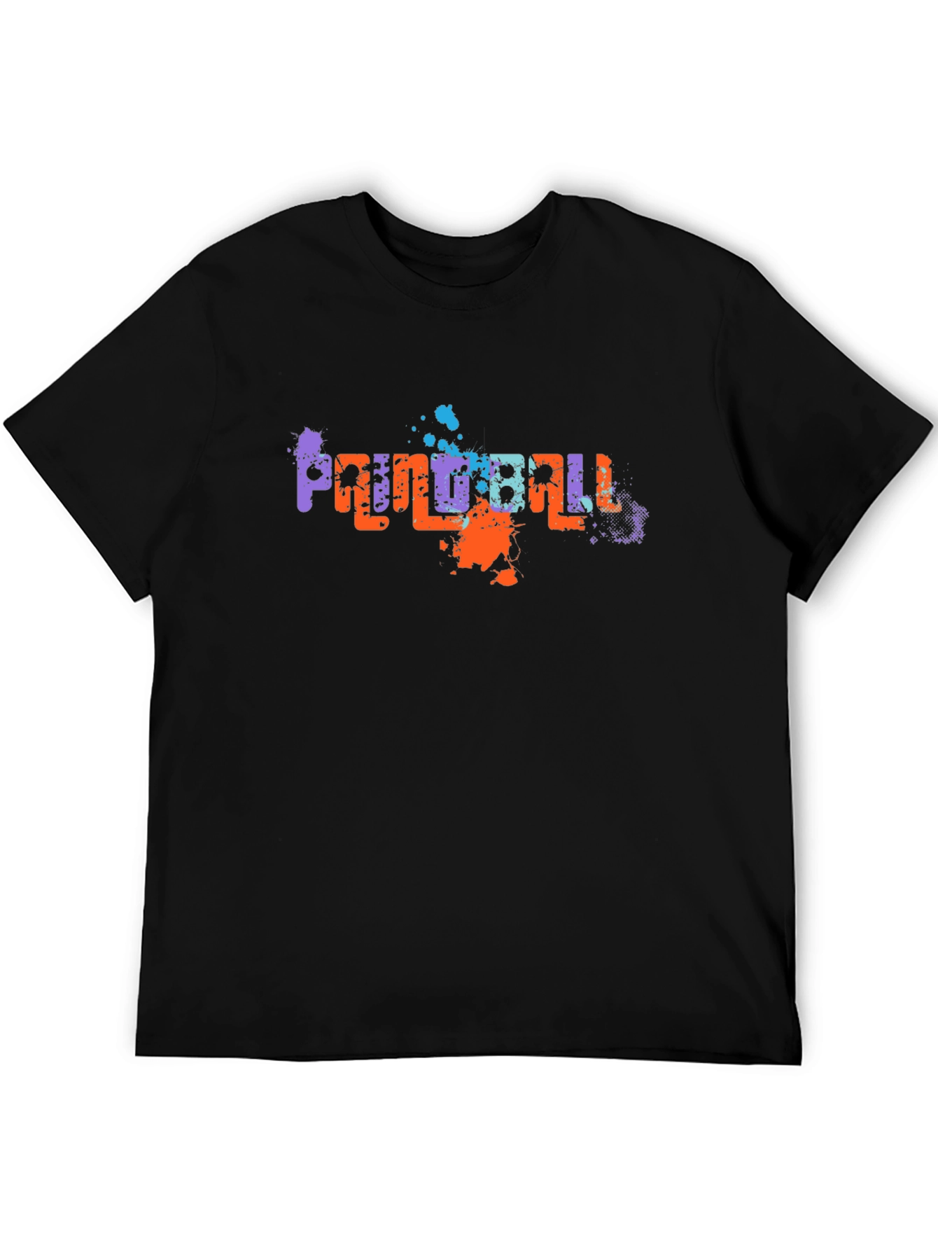 Paintball Splatter Graphic Black T-Shirt