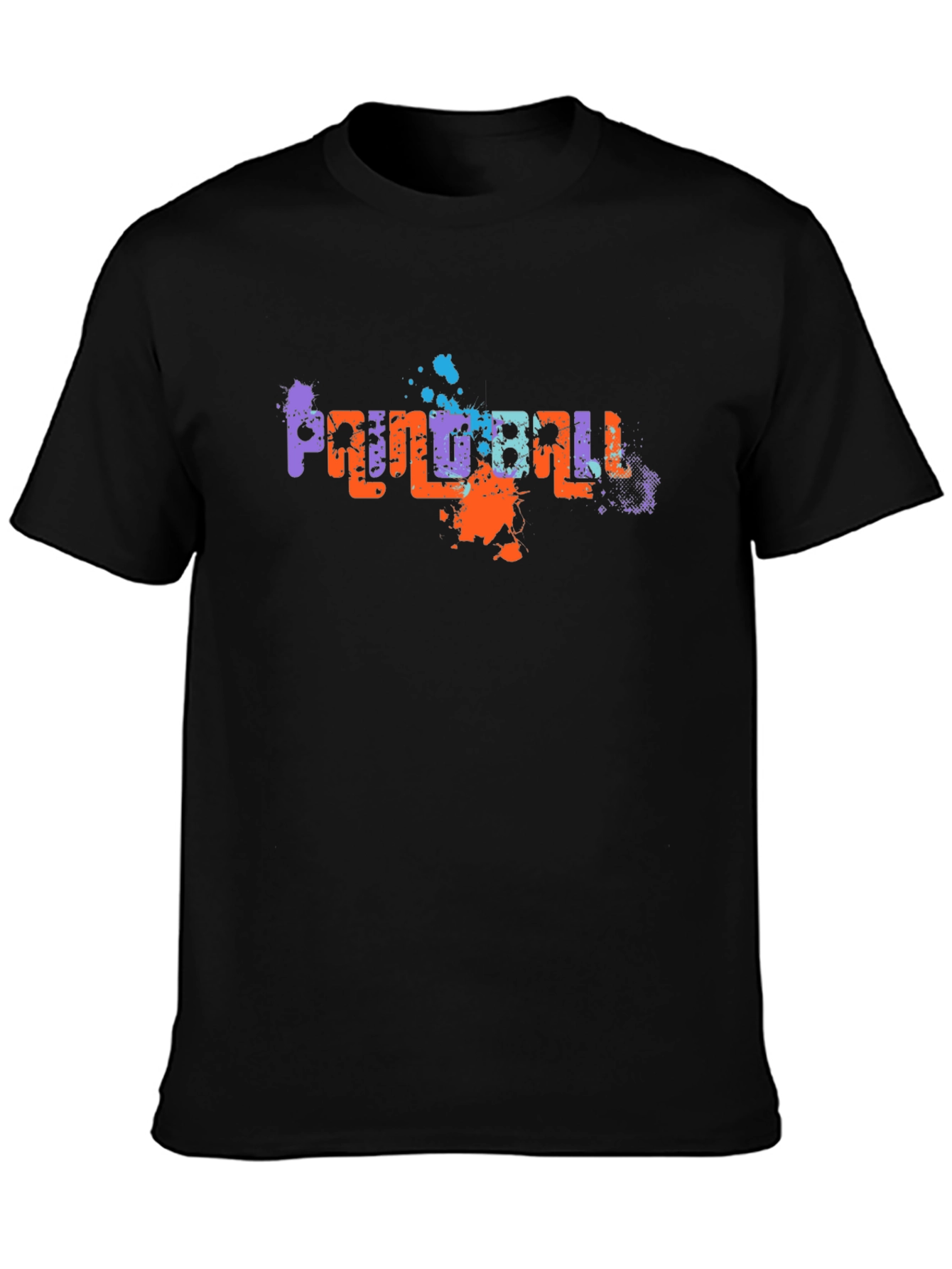 Paintball Splatter Graphic Black T-Shirt