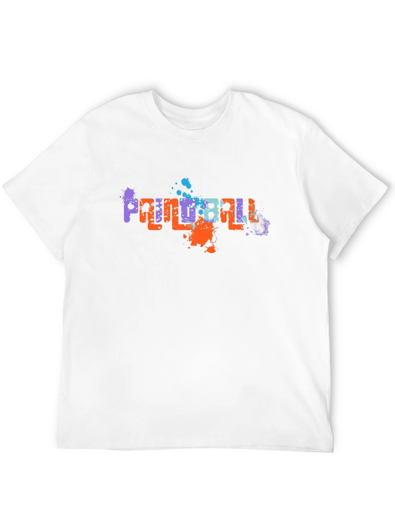 Paintball Splatter Graphic Black T-Shirt