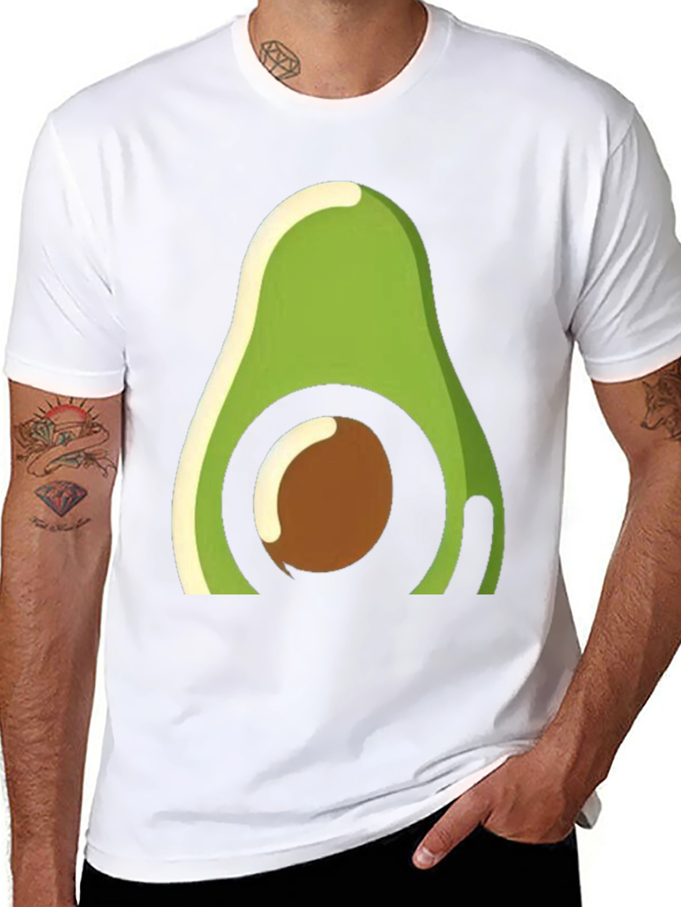 Avocado Graphic Tee - Trendy Fruit Lovers Shirt