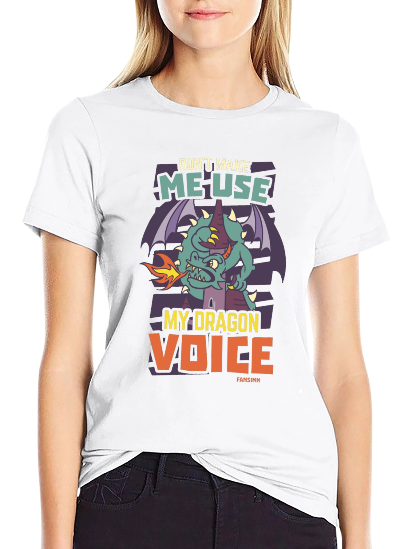 Dragon Voice Graphic Tee - Black Novelty T-Shirt