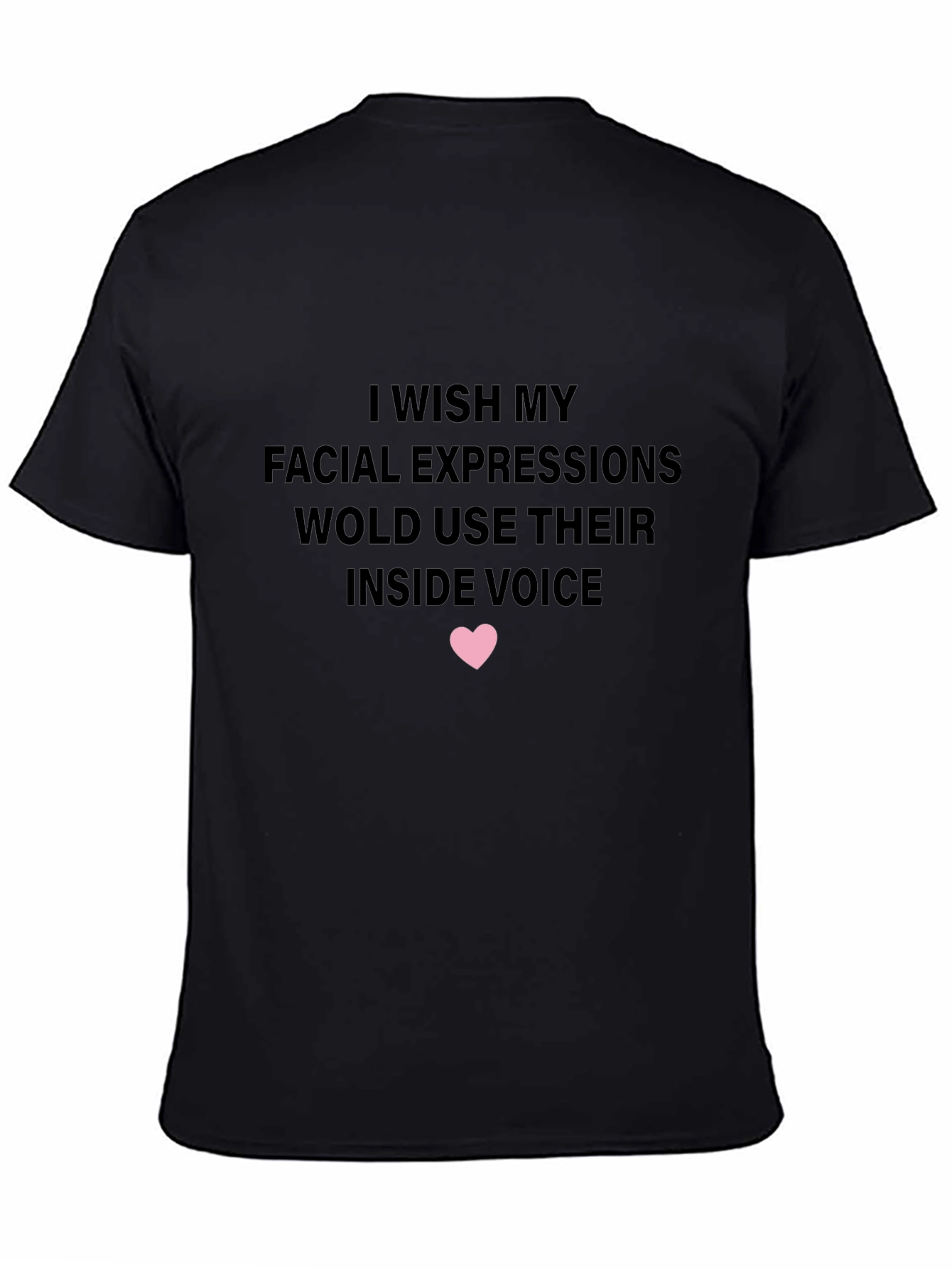 Funny Inside Voice Graphic Tee - Black