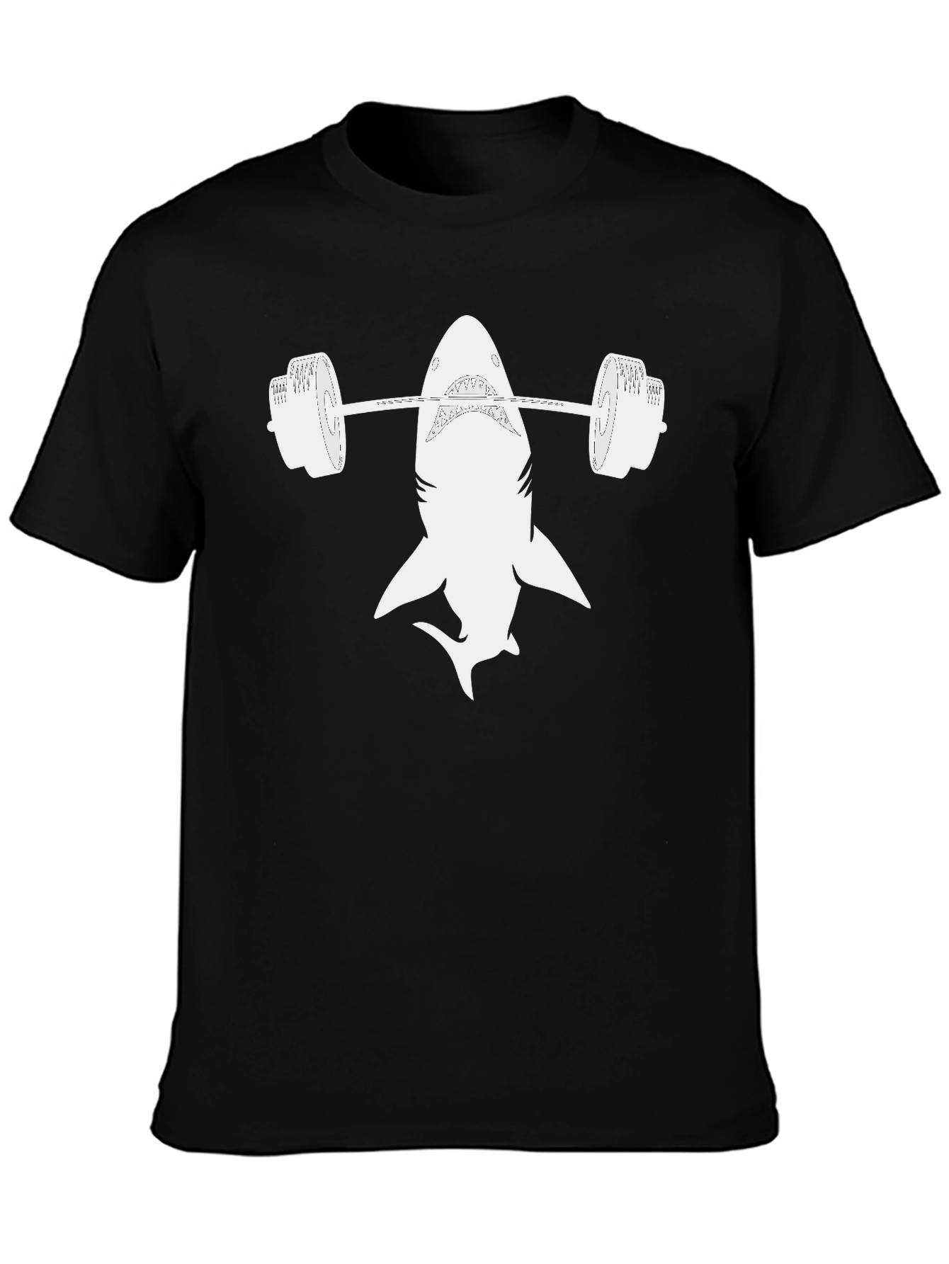 Shark Weightlifting T-Shirt - Black Gym Tee