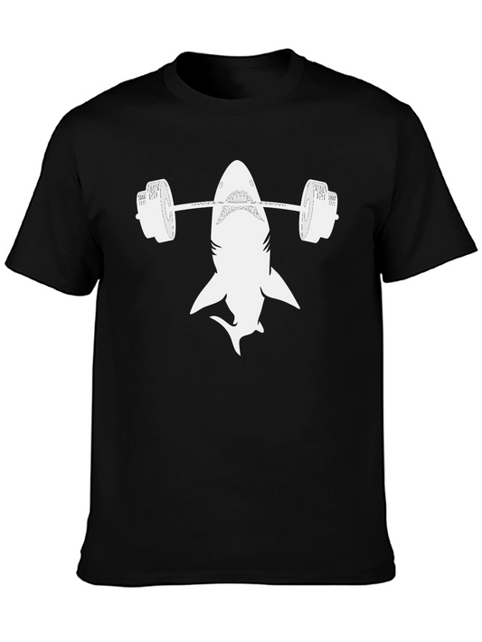 Shark Weightlifting T-Shirt - Black Gym Tee