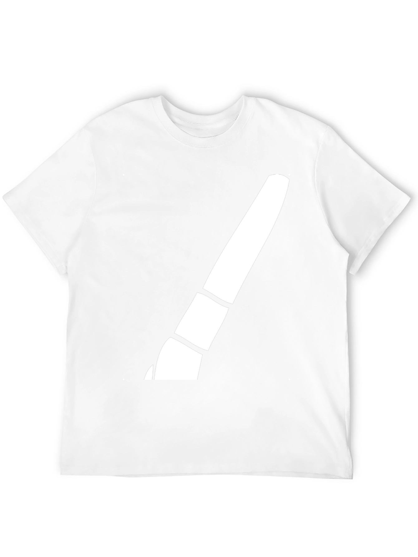 Modern Brush Stroke Graphic Tee - Black
