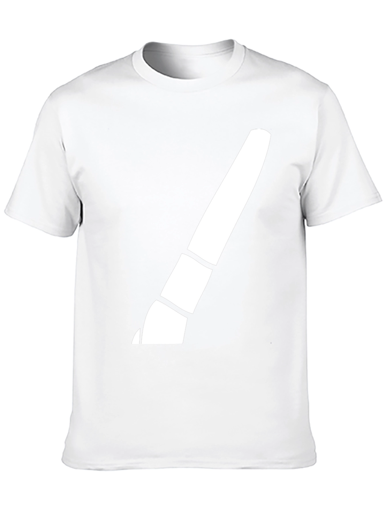 Modern Brush Stroke Graphic Tee - Black