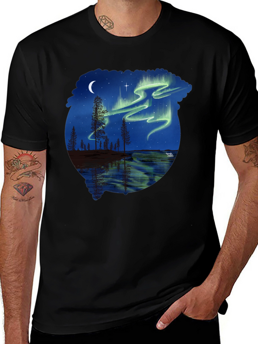 Aurora Borealis Graphic Tee - Nature Lovers T-Shirt