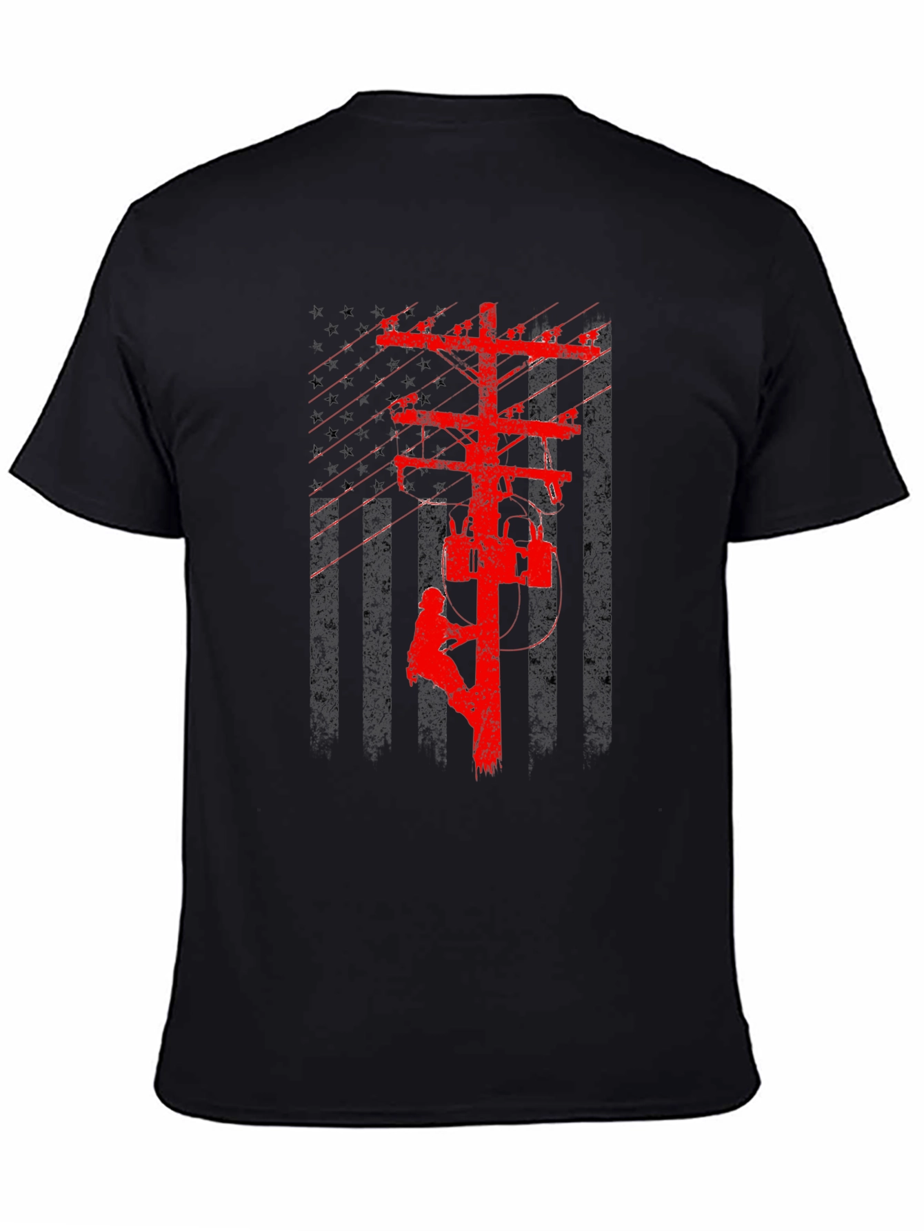 Lineman American Flag T-Shirt