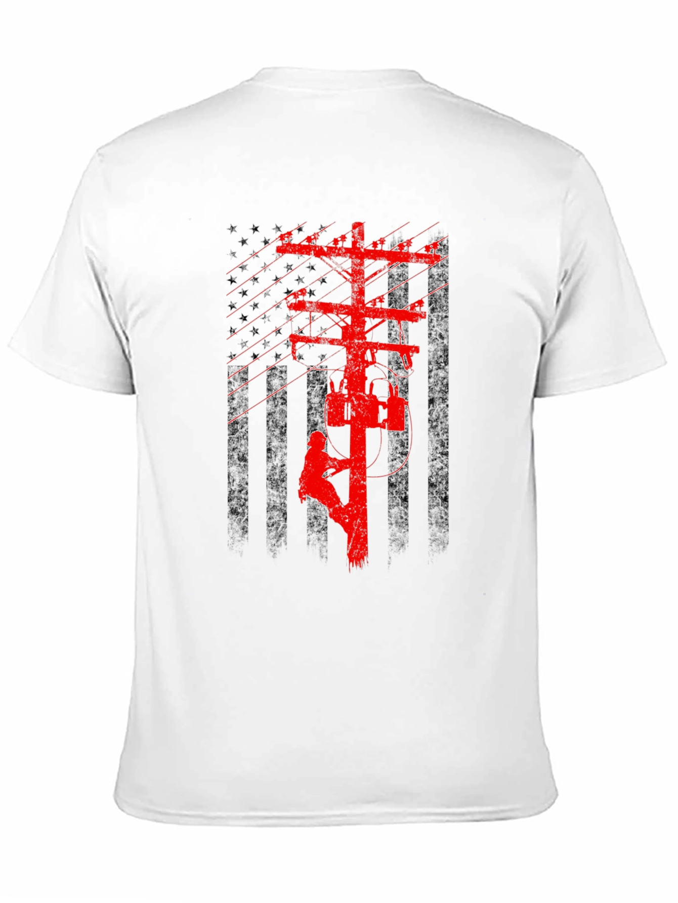Lineman American Flag T-Shirt