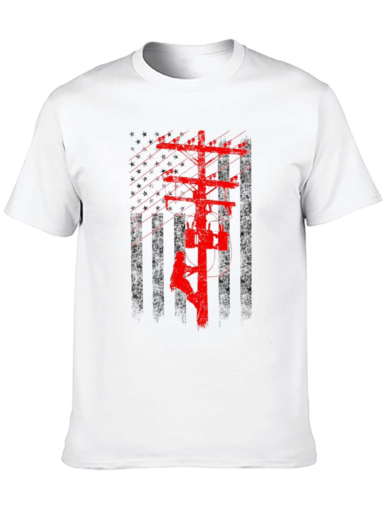 Lineman American Flag T-Shirt