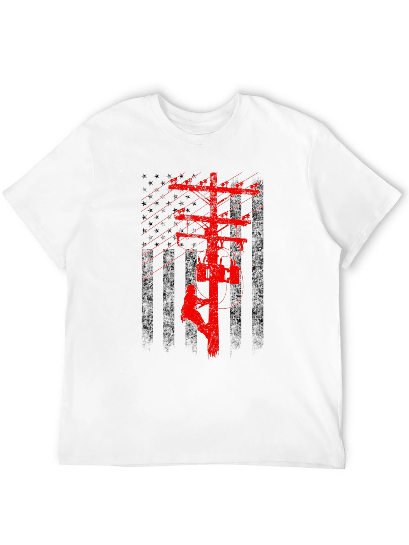 Lineman American Flag T-Shirt