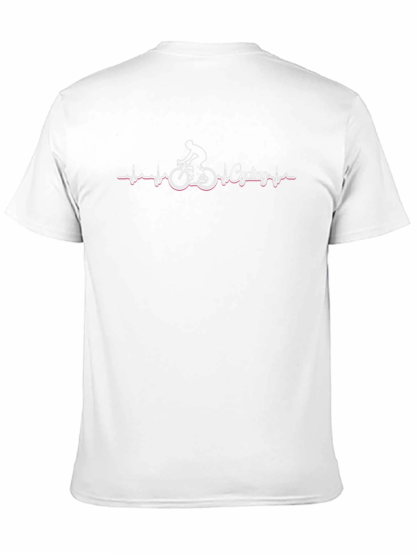 Cycling Heartbeat T-Shirt - Black Crew Neck Tee