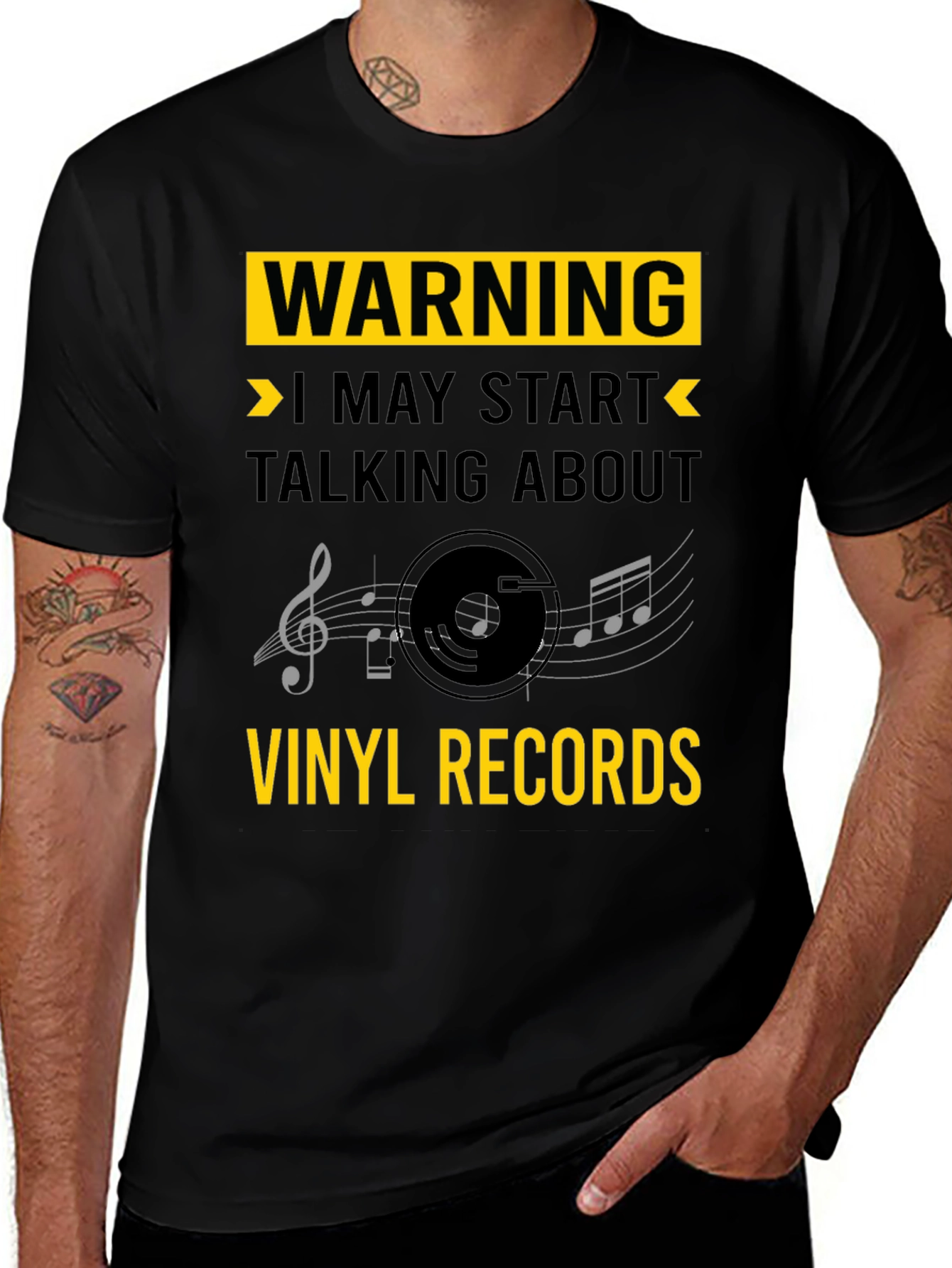 Warning: Vinyl Records T-Shirt