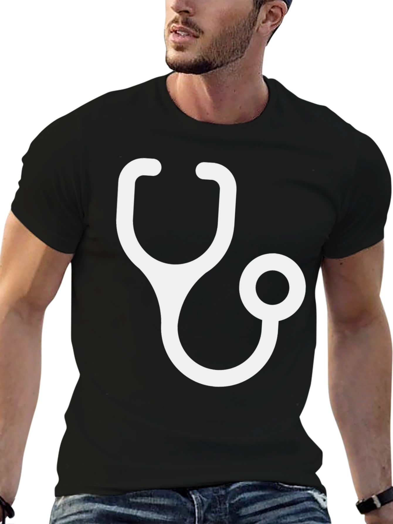 Stethoscope Graphic Tee - Black