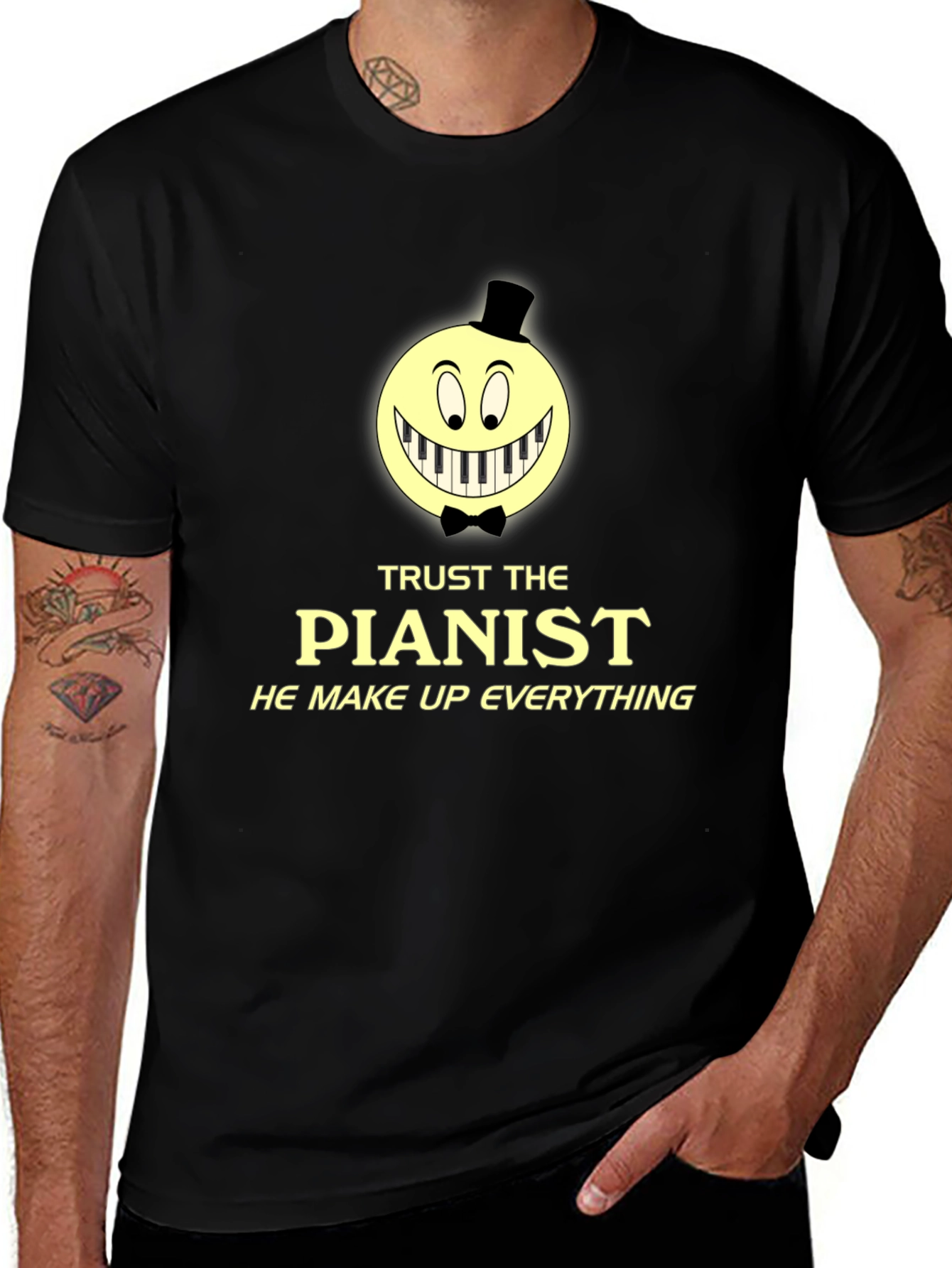Trust The Pianist Graphic Tee - Funny Music T-Shirt