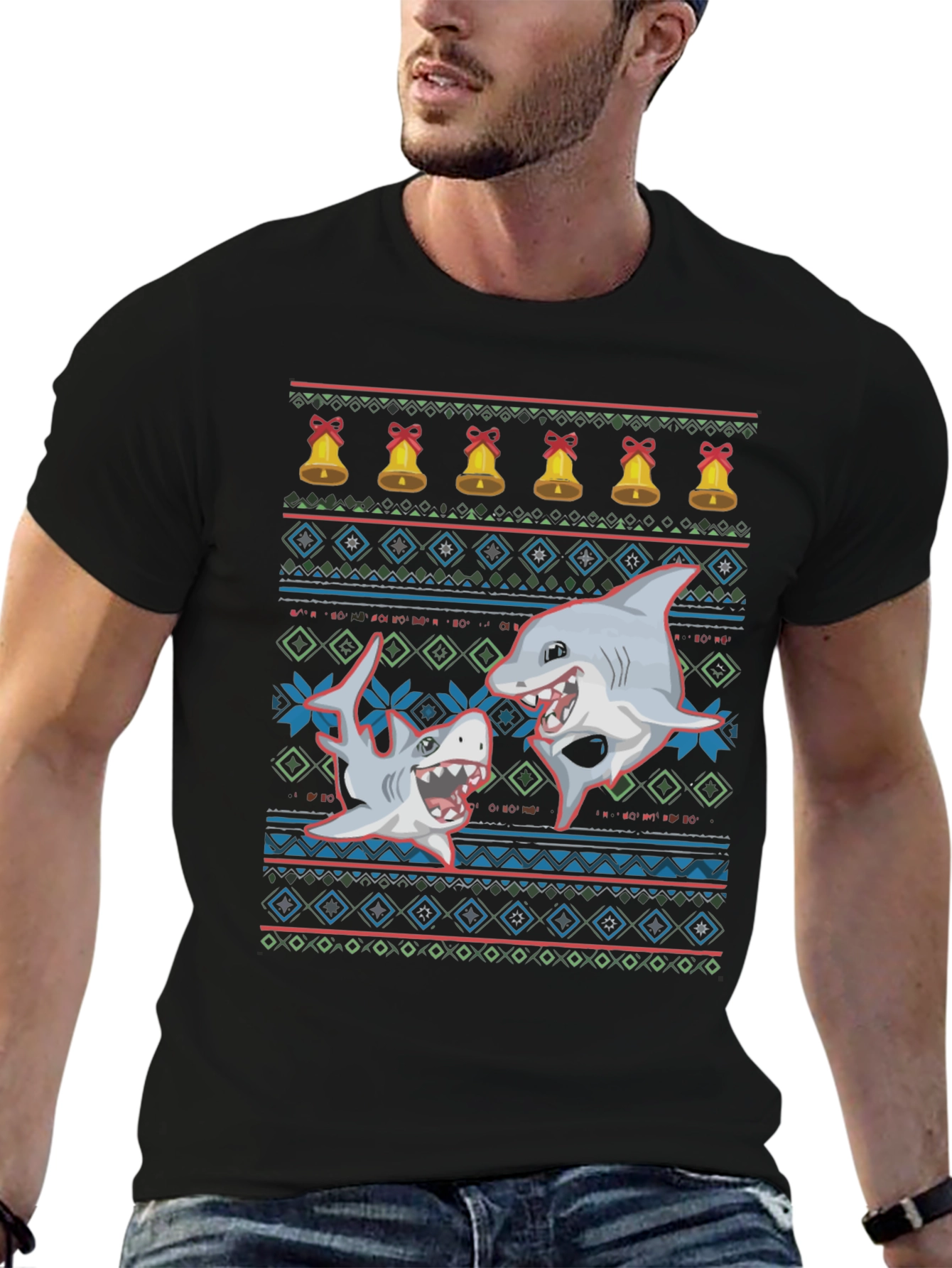 Shark Christmas Ugly Sweater T-Shirt