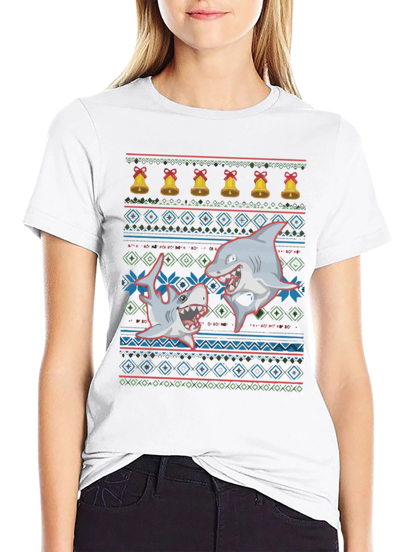 Shark Christmas Ugly Sweater T-Shirt