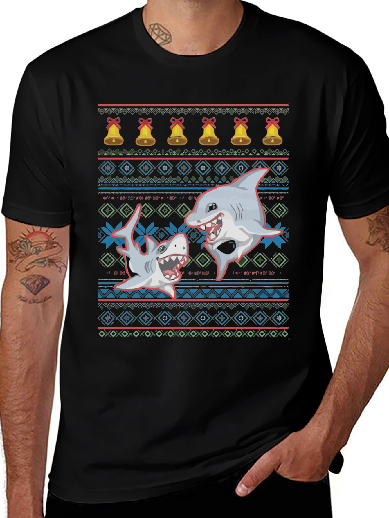 Shark Christmas Ugly Sweater T-Shirt