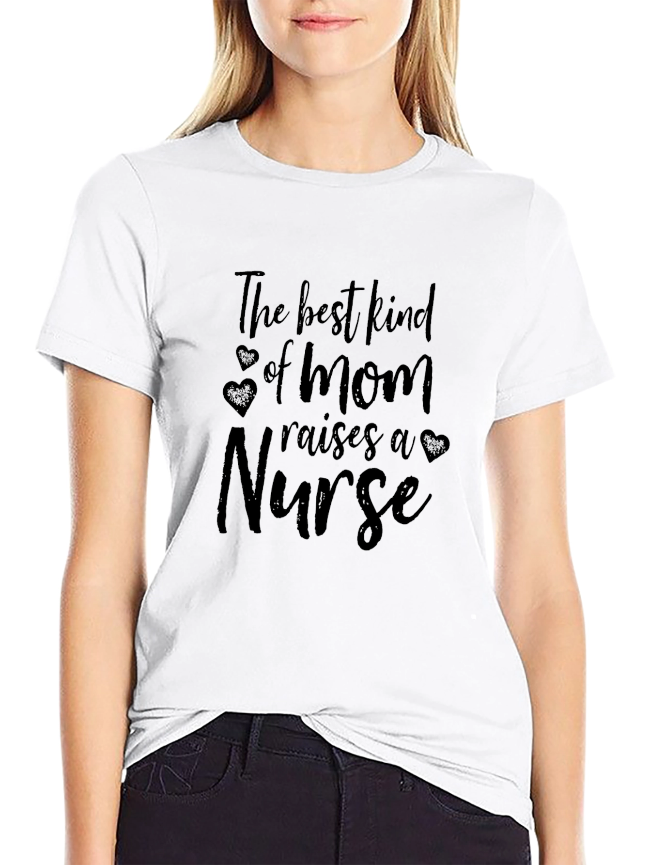 Best Mom Raises A Nurse Black Graphic Tee Shirt