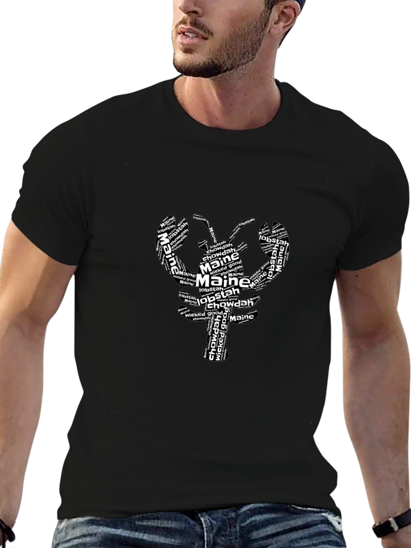 Maine Lobster Word Art T-Shirt