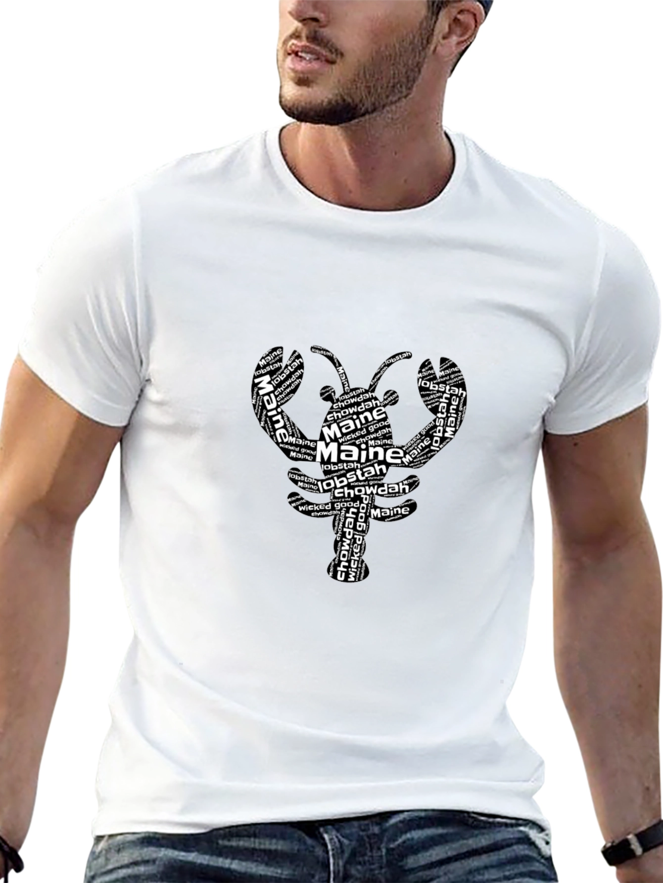 Maine Lobster Word Art T-Shirt