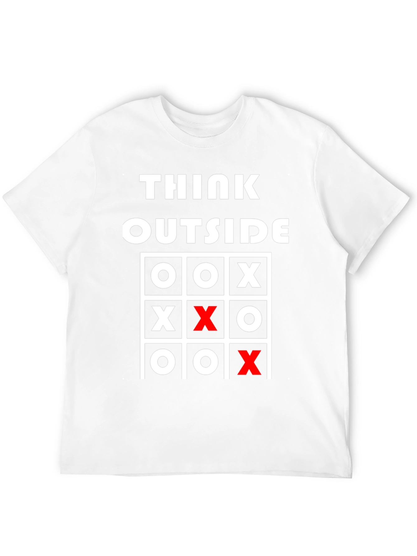 Think Outside Tic-Tac-Toe Graphic Tee - Black