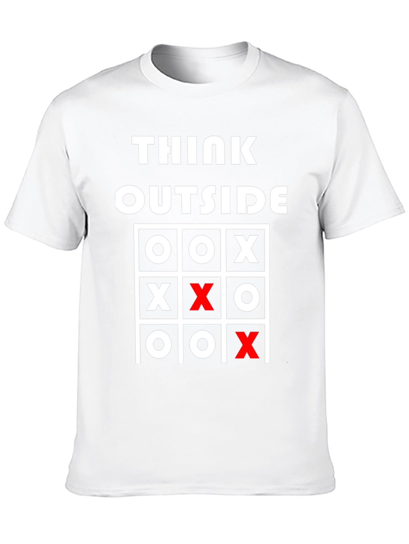 Think Outside Tic-Tac-Toe Graphic Tee - Black