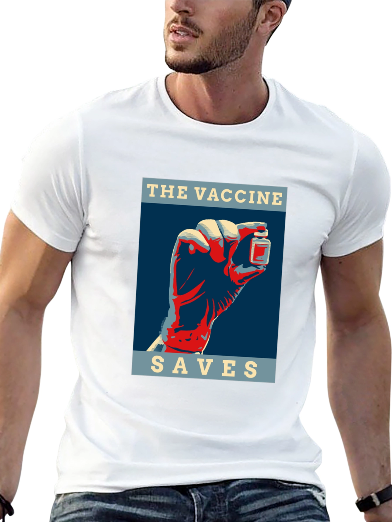 Vaccine Saves T-Shirt - Bold Graphic Tee
