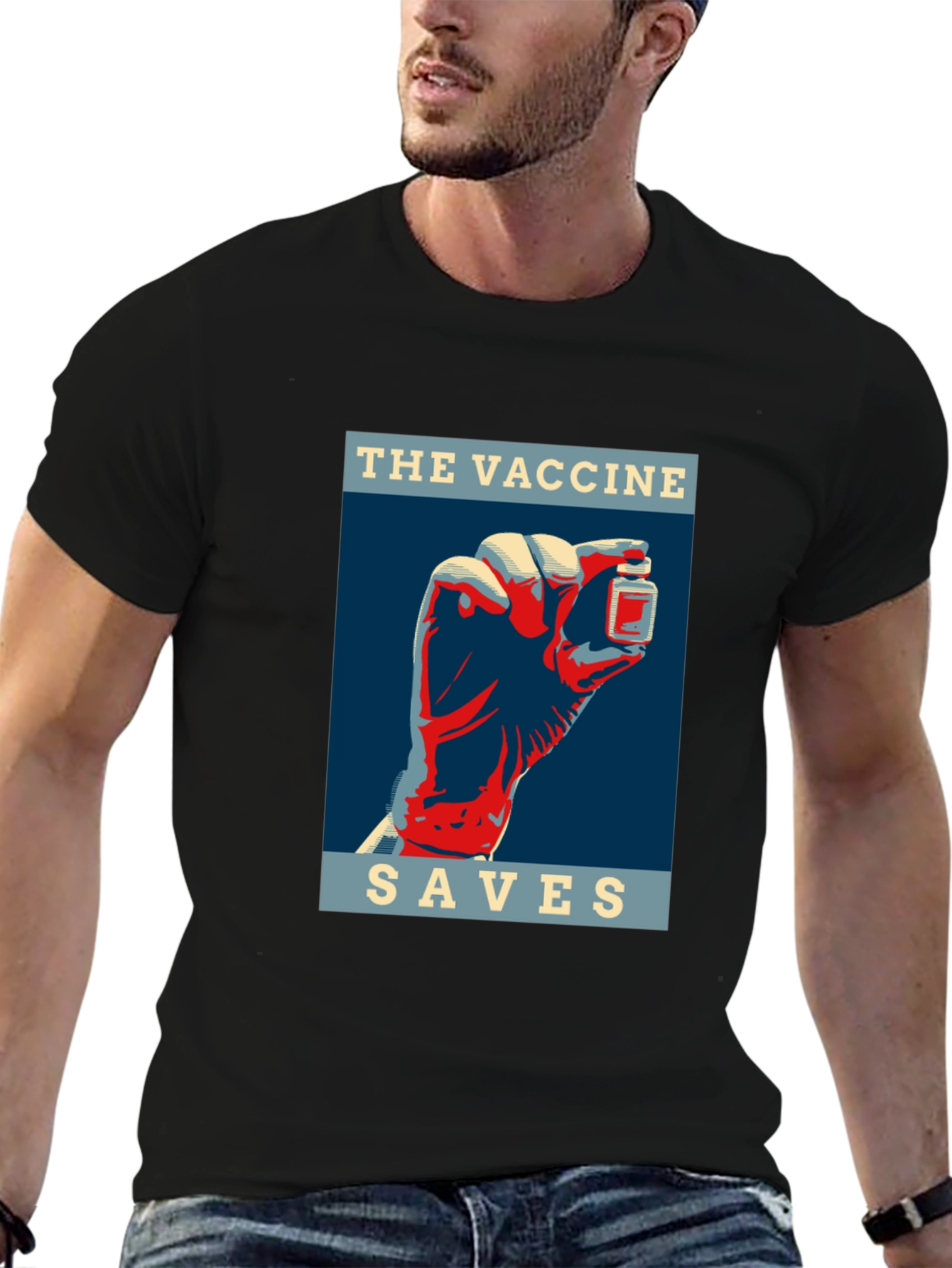 Vaccine Saves T-Shirt - Bold Graphic Tee