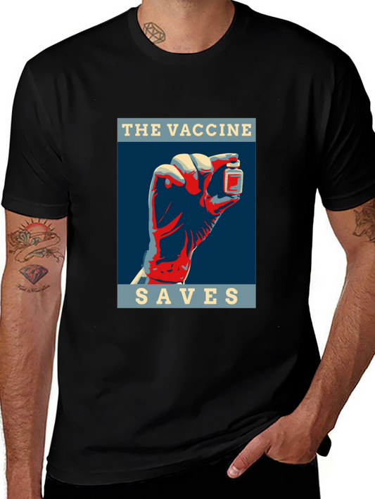 Vaccine Saves T-Shirt - Bold Graphic Tee