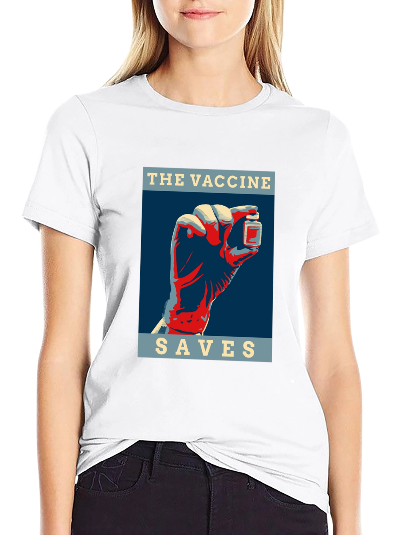 Vaccine Saves T-Shirt - Bold Graphic Tee
